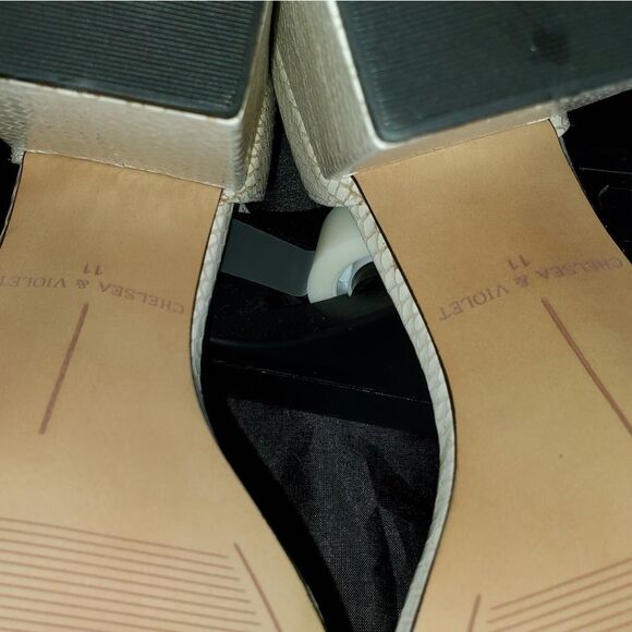 TARA SQUARE TOE SNAKE EMBOSSED BLOCK HEEL SANDAL - Picture 13 of 15